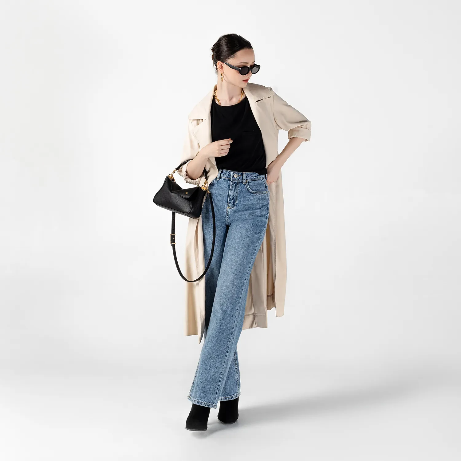 NAMI FLAP BAG TOGO - BLACK